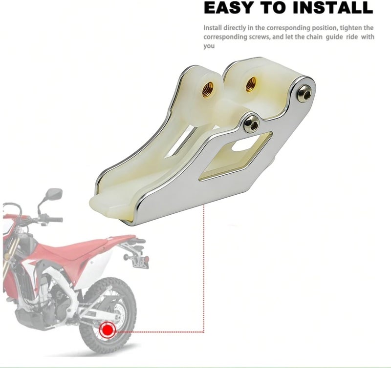 DREAM MOTION Motorcycle Aluminum Chain Guide Protector Sprocket Guard Protector for Honda CRF250R CRF110 Apollo125cc Kawasaki KLX110 KAYO Ducati Suzuki KTM ATV Dirt Bike Accessories(Silver) - Image 2